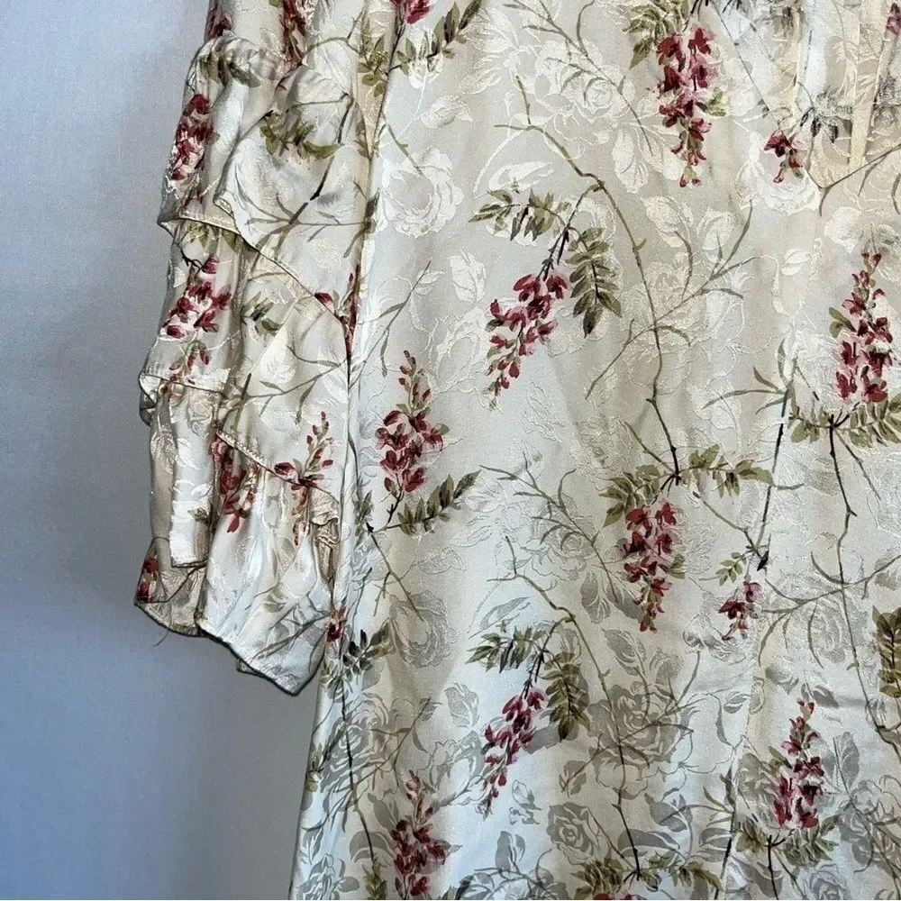 Rebecca Taylor Floral Short Sleeve Blouse - Picture 7 of 8
